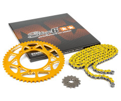 Kit de cadena Stage6 CNC paso 420 13x53 Amarillo Derbi DRD Pro