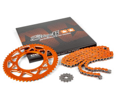 Kit de cadena Stage6 CNC paso 420 13x53 Naranja Derbi DRD Pro