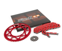 Kit de cadena Stage6 CNC paso 420 13x53 Rojo Derbi DRD Pro