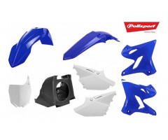 Kit plastiques complet Polisport Bleu / Noir / Blanc Yamaha YZ 250 2T 2002-2019 / YZ 125 2002-2019