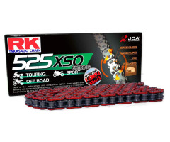 Chaine RK X-Ring 525XSO/108 Rouge Ouverte avec attache à river
