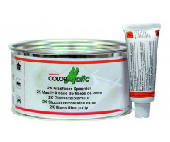 Mastic fibre de verre Colormatic 1kg Vert / Gris