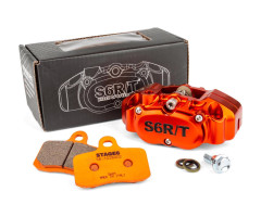 Pack étrier de frein Stage6 R/T MK2 4 pistons Orange avec plaquettes Racing